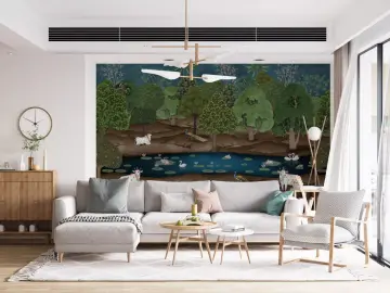 Pichwai Forest Landscape Wall Mural