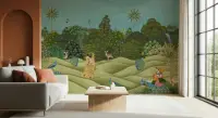 Indian Miniature Landscape Wall Mural