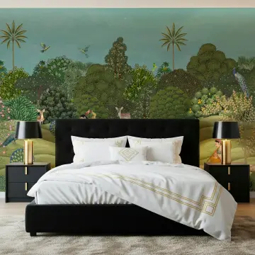 Indian Miniature Landscape Wall Mural