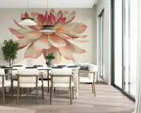 Soft Pink Dahlia Blossom Floral Wall Mural