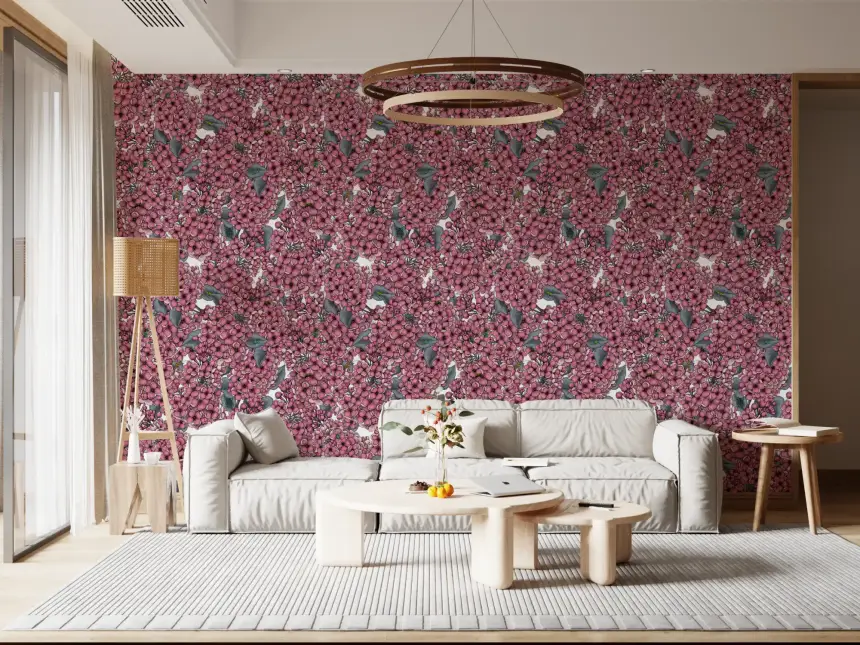 Pink Lilac Garden Wallpaper