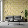 Retro Pink Palm Geometric Pattern Wallpaper 1