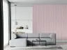 Soft Pink Striped Wallpaper with Delicate Floral Motifs 4