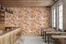 Whimsical Pink Vegetable & Fruit Pattern Wallpaper 1