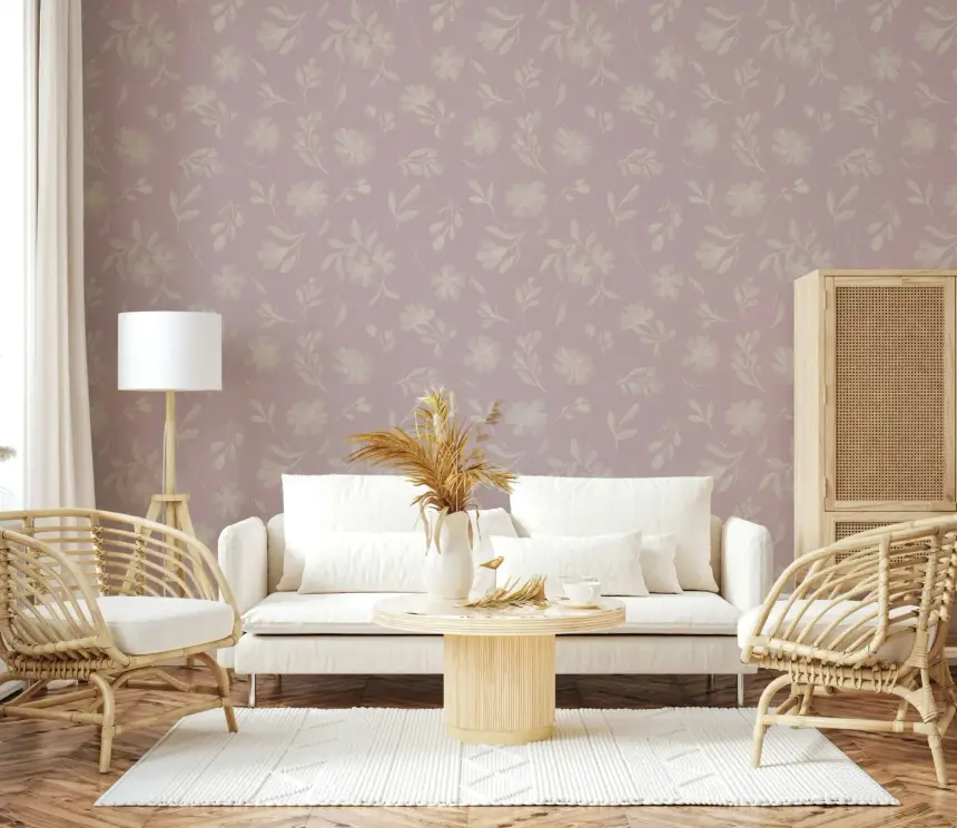 Pink Whisper Florals Wallpaper