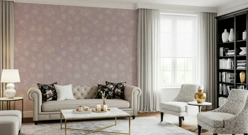 Pink Whisper Florals Wallpaper