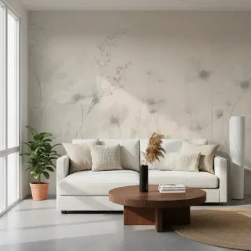 Soft Watercolor Wildflower Meadow Wall Mural