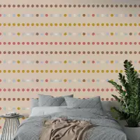 Playful Multicolor Polka Dot Wallpaper