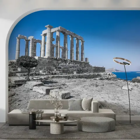 Ancient Greek Temple Ruins Wall Mural