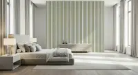 Minimalist Sage Green Vertical Stripe Wallpaper