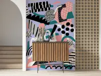 Lavender Abstract Geometric Wallpaper