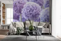 Lavender Allium Bloom Wall Mural