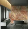 Luminous Peach Onyx Marble Effect Wallpaper 3