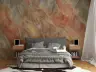 Luminous Peach Onyx Marble Effect Wallpaper 1
