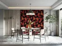 Vibrant Autumn Maple Leaf Pattern Wall Mural