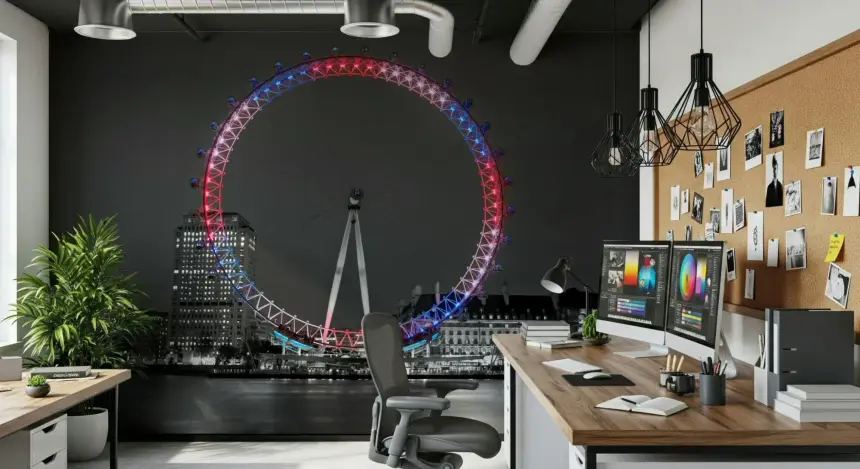 Reflecting Eye Wall Mural