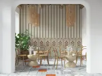 Mughal Floral Panel and Stripe Wall Mural