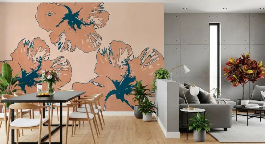 Tropical Flow Summary Wall Mural