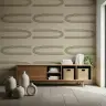 Minimalist Sage Arch Lines Pattern Wallpaper 3