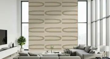 Minimalist Sage Arch Lines Pattern Wallpaper