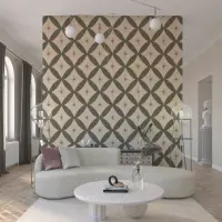 Elegant Mid-Century Starburst Geometric Wallpaper