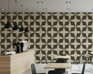 Retro Geometric Star Pattern Wallpaper