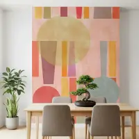 Abstract Pastel Geometric Wall Mural