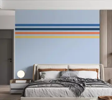 Vibrant Horizontal Stripe Kids' Room Wallpaper