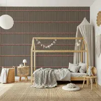 Retro Geometric Stripe Illusion Wallpaper