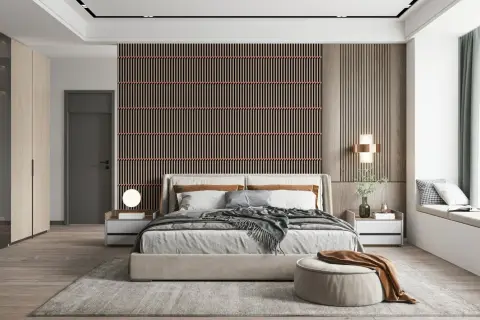 Retro Geometric Stripe Illusion Wallpaper