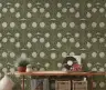 Vintage Olive Green Tulip Botanical Wallpaper 3
