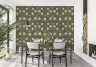 Vintage Olive Green Tulip Botanical Wallpaper 4