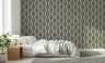 Modern Wavy Lines Geometric Grey Wallpaper 4