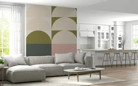 Contemporary Arch Geometric Wall Mural