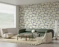 Abstract Pebble Motif Wallpaper