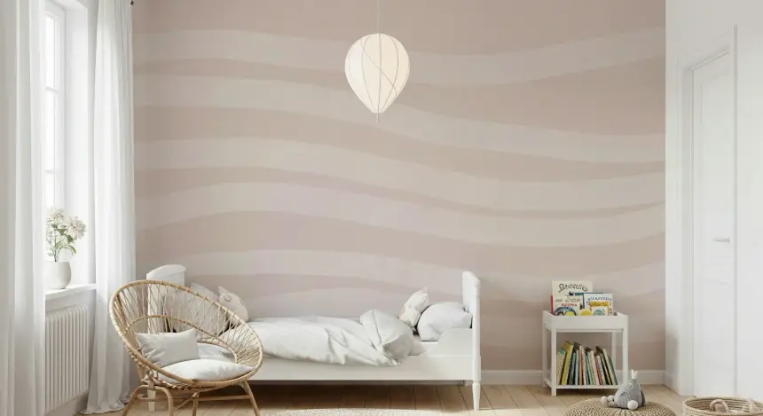 Rose Quartz Waves Wall Mural - 2329868
