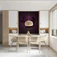 Dramatic Deep Purple Rose Floral Wall Mural