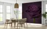 Dramatic Deep Purple Rose Floral Wall Mural 5