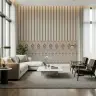 Classic Striped Wallpaper with Floral Dado Border 1