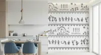Warli Art Village Life Wall Mural