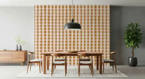 Artisan Gingham Checkered Wallpaper