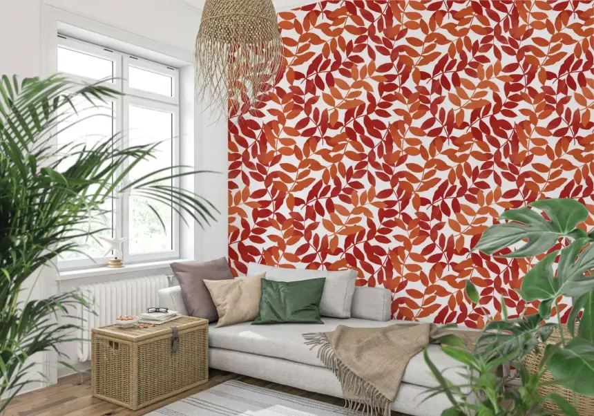 Rustic Leaves Wallpaper