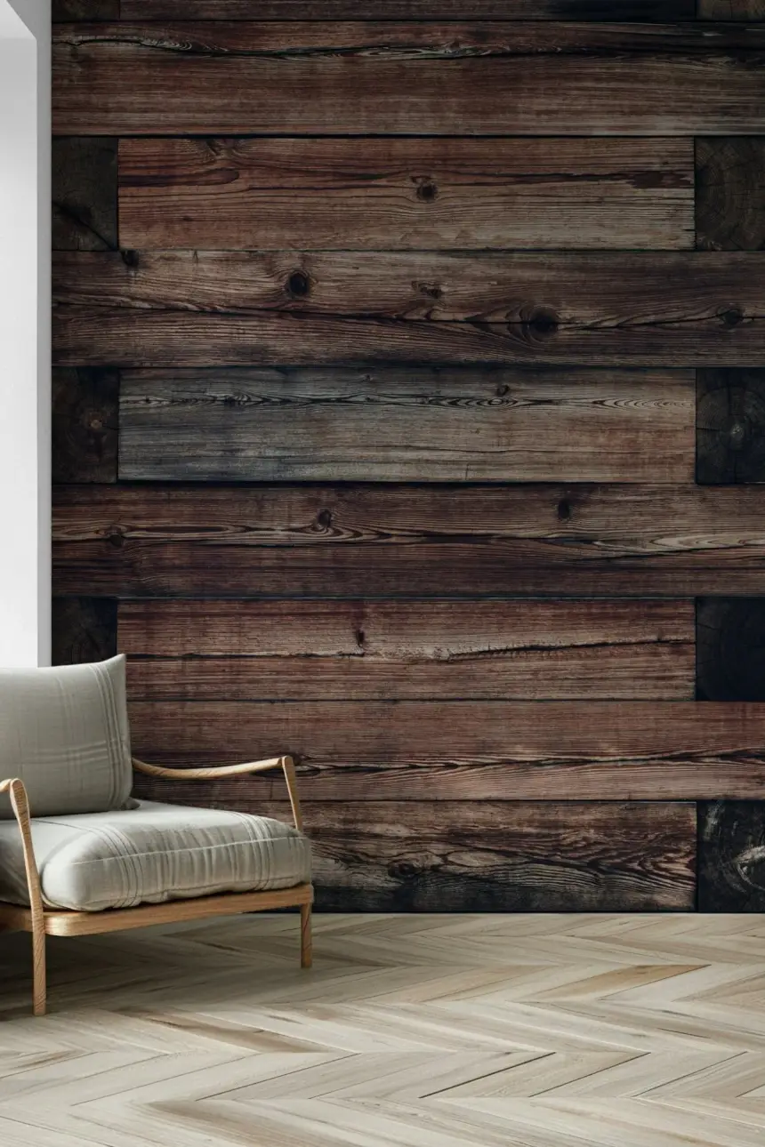 Rustic Timber Wall Mural -2226405