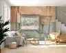 Vintage Distressed Window Scenic Landscape Mural 1