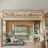 Vintage Distressed Window Scenic Landscape Mural 5