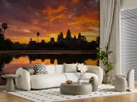 Angkor Wat Sunset Reflection Wall Mural