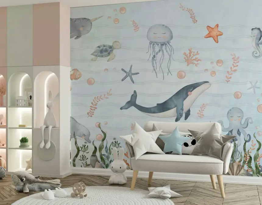 Sea Friends' Nursery Wall Mural