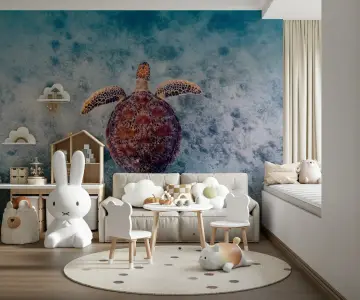 Graceful Sea Turtle Underwater Wall Mural