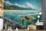 Tropical Ocean Sea Turtle Wall Mural 1
