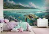 Tropical Ocean Sea Turtle Wall Mural 3